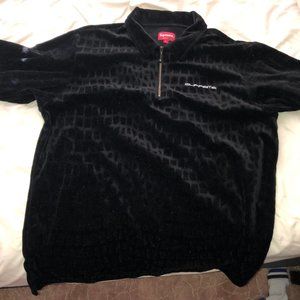 Supreme Croc Velour Zip-up Polo